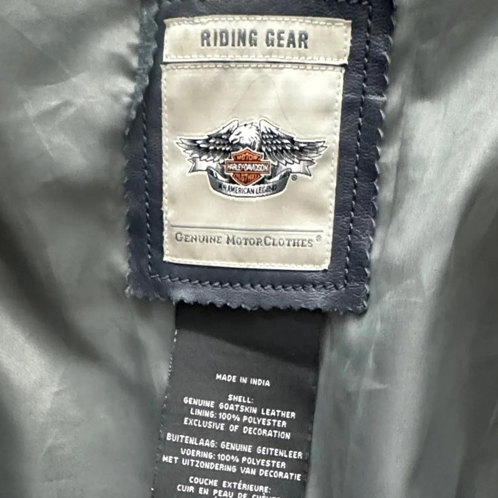 Harley-Davidson Midnight Black Leather Jacket - Picture 3 of 7